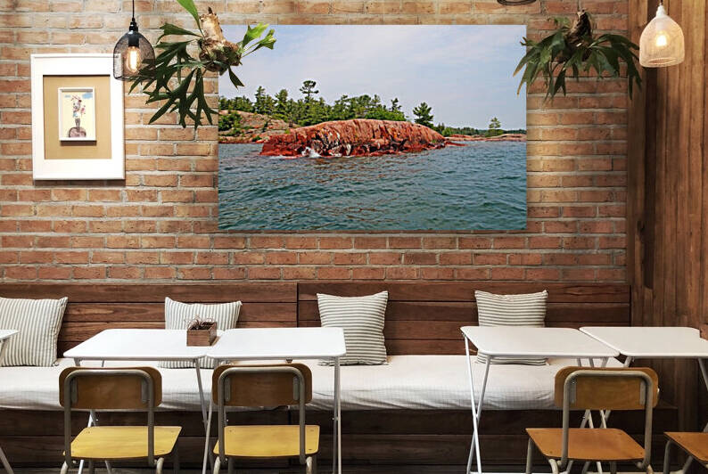 Pink Granite Of Georgian Bay IV by Deb Oppermann