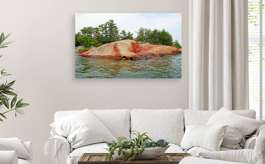 Pink Granite Of Georgian Bay V by Deb Oppermann