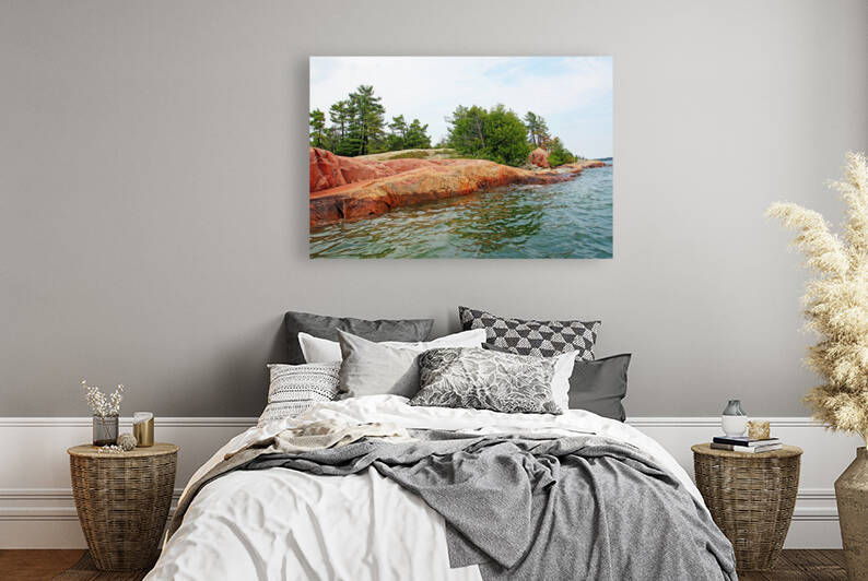 Pink Granite Of Georgian Bay VI by Deb Oppermann