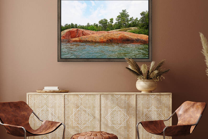 Pink Granite Of Georgian Bay VII by Deb Oppermann