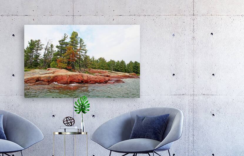 Pink Granite Of Georgian Bay VIII by Deb Oppermann