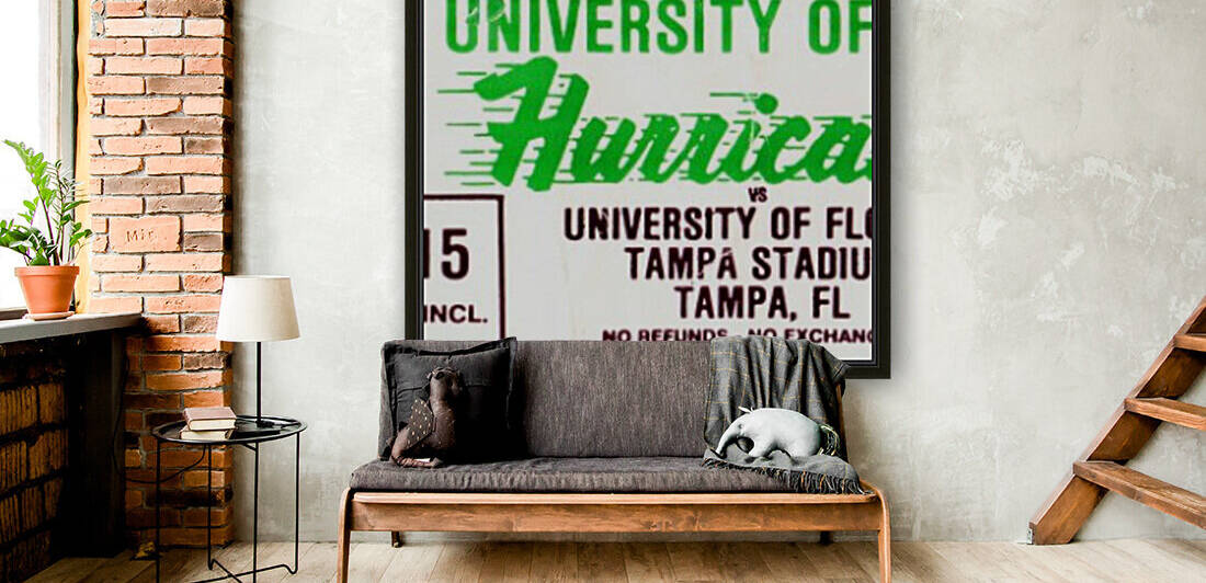 1984 Miami Hurricanes Football Ticket Art by Row One Brand