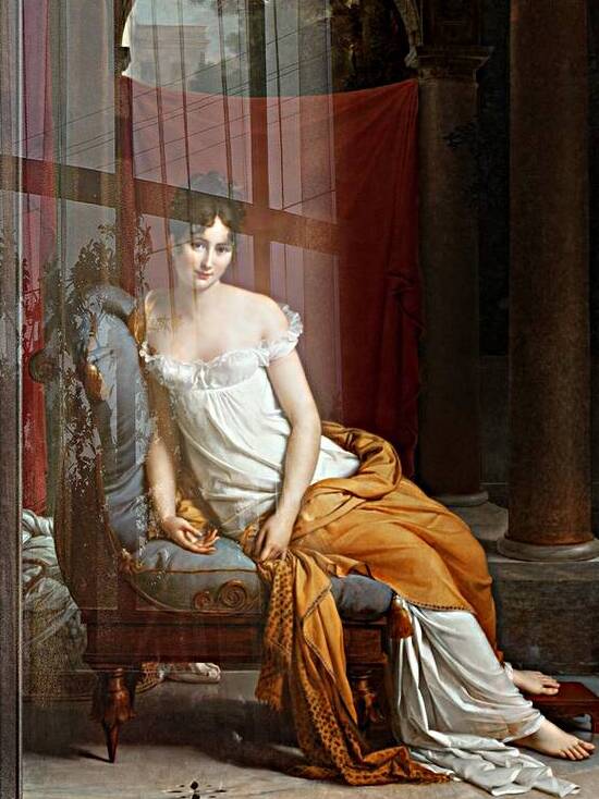 Portrait de Juliette Recamier by Francois Pascal Simon Baron Gerard Classical Fine Art Reproduction by xzendor7