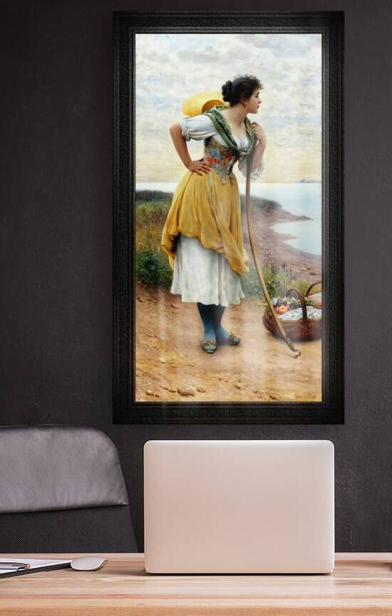 Awaiting The Return by Eugene de Blaas Classical Fine Art Reproduction by xzendor7