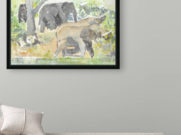 African Elephants 1 by Adrian Butt