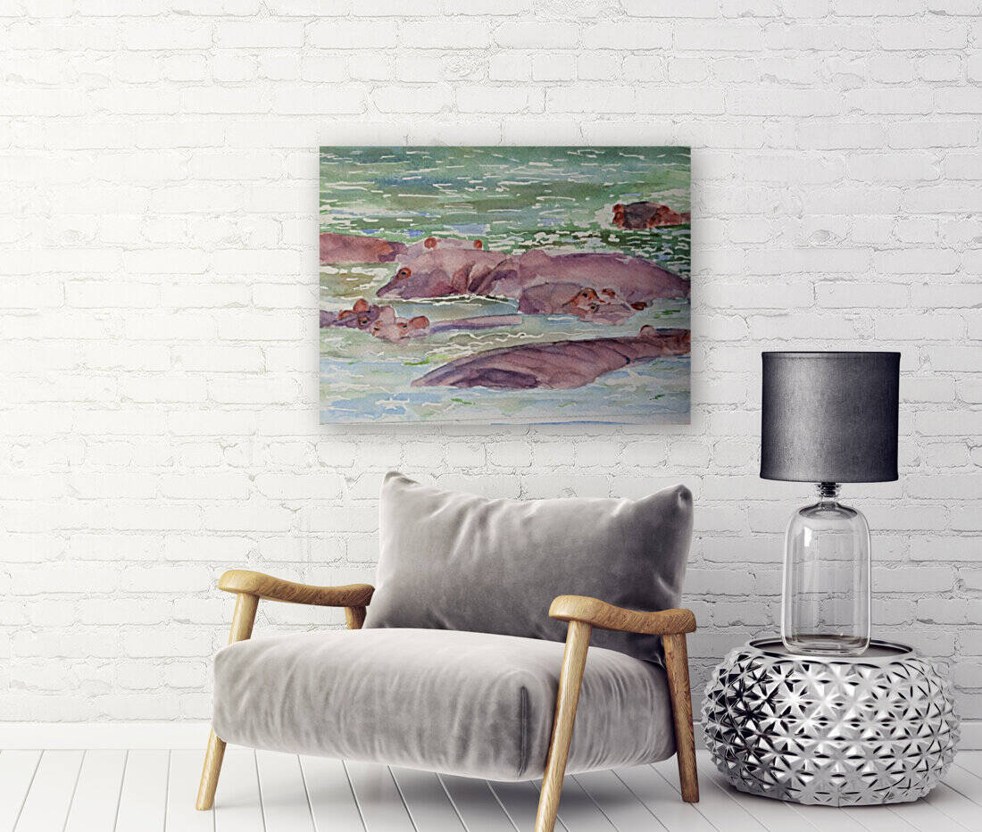 East Africa Hippopotamus by Adrian Butt