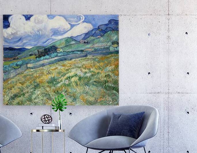 Vincent van Gogh: Landscape from Saint-Remy HD 300ppi  by Stock Photography