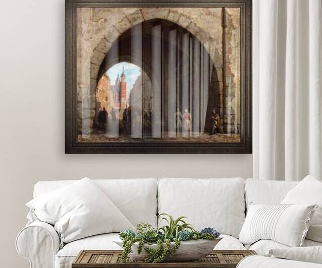 The Florian Gate in Krakow by Marcin Zaleski Old Masters Classical Fine Art Reproduction by xzendor7