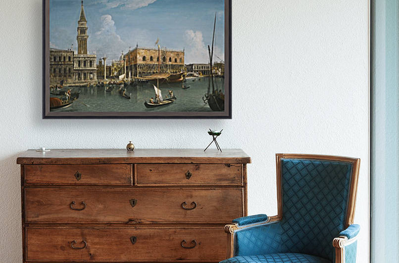 Venice, A view of the Molo from the Bacino with the Zecca, The Library by Michele Marieschi