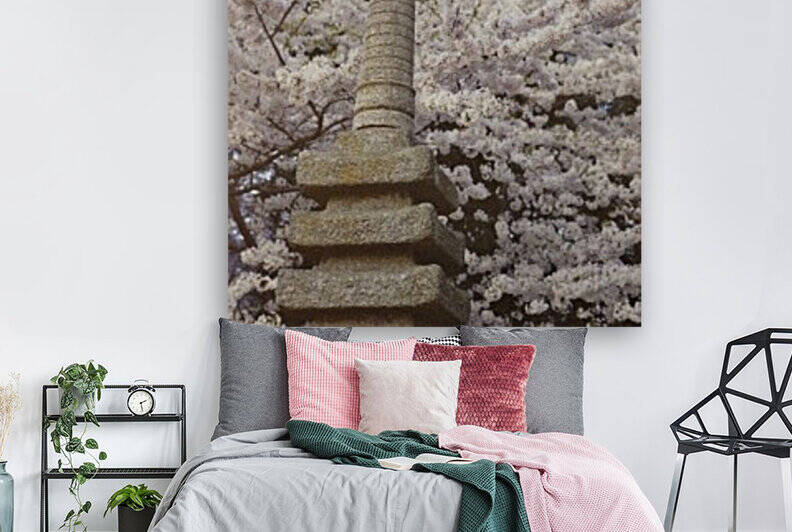 Cherry Blossom Statue by VMC Photography