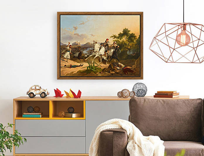 Palikaren-Kampf. Szene aus dem Griechischen Befreiungskrieg by Georg Perlberg