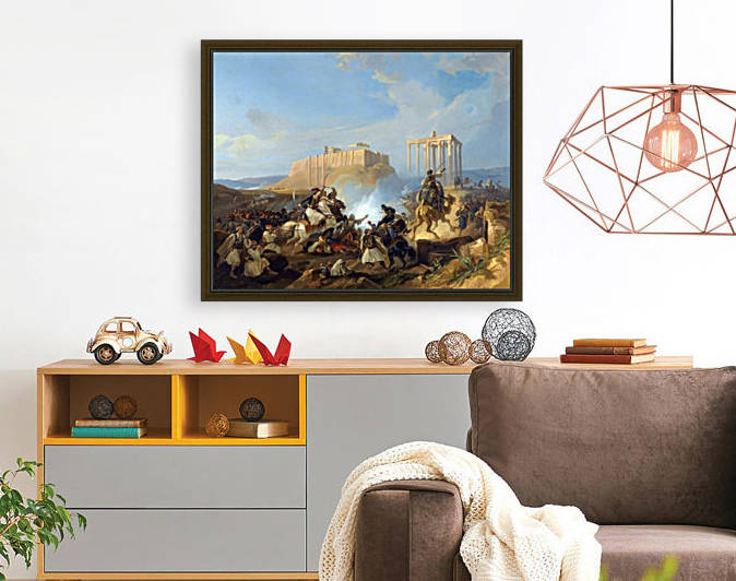 Battle scene from the Greek War of Independence by Georg Perlberg