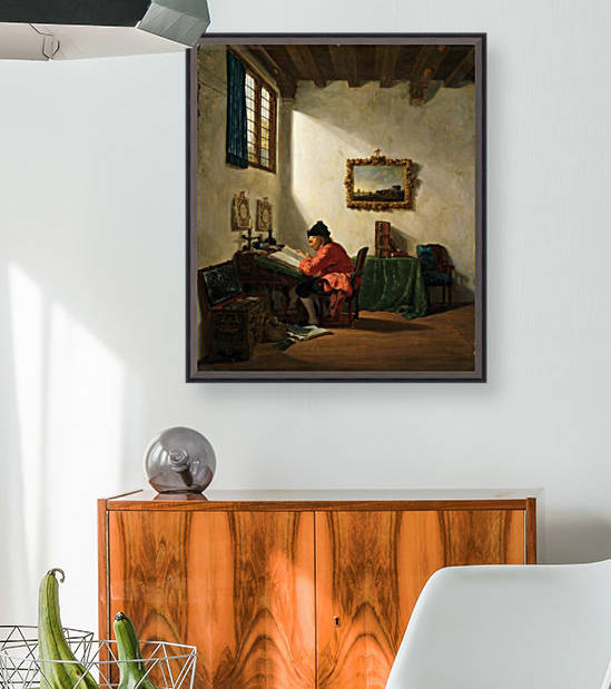 Man at a Desk by Abraham van Strij