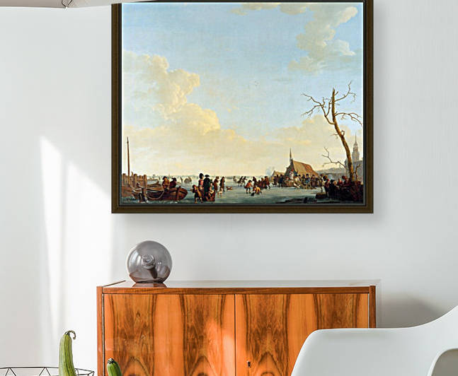 Merriment on Frozen River by Abraham van Strij