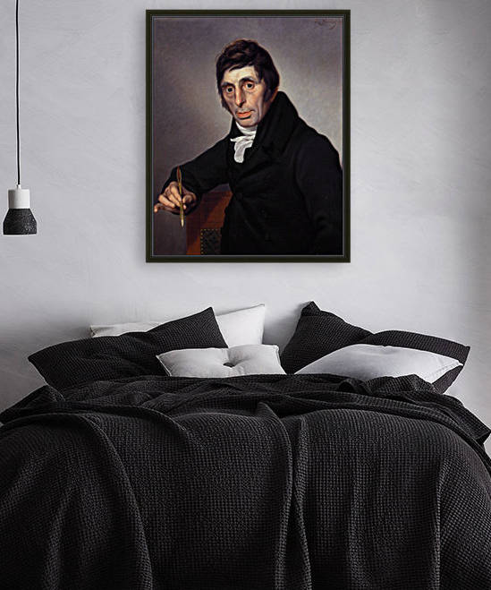 Portrait of painter by Abraham van Strij