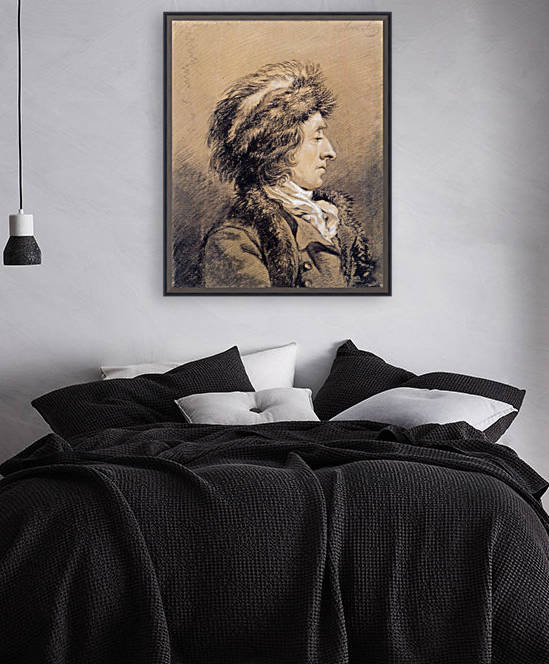 Man with fur hat by Abraham van Strij