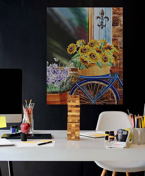 Basket Full Of Sunflowers by Irina Sztukowski