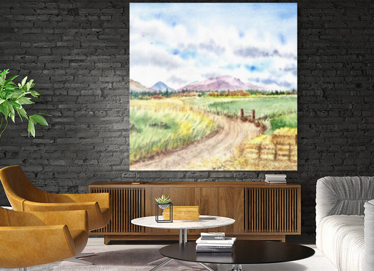 Farm Road The Mountains landsape by Irina Sztukowski