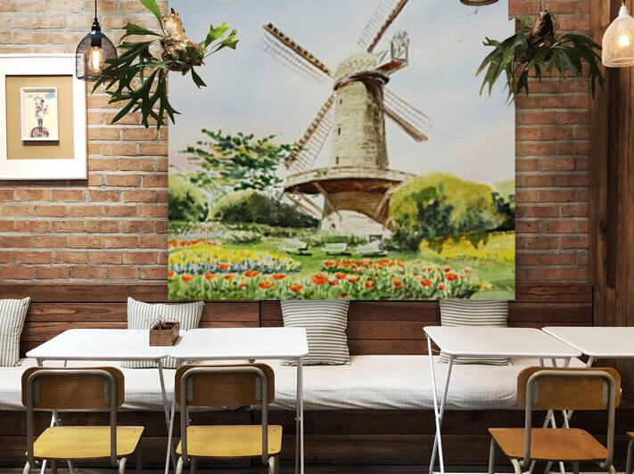 Dutch Windmill in San Francisco  by Irina Sztukowski