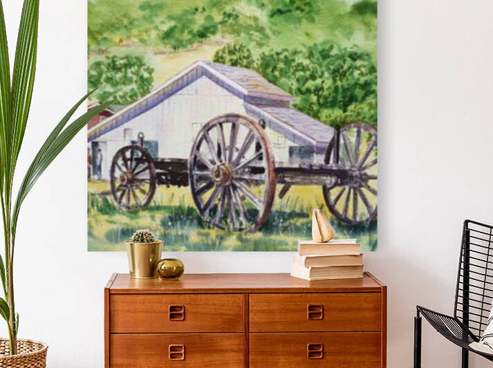 Barn and Old Wagon at Eugene O Neill Tao House by Irina Sztukowski