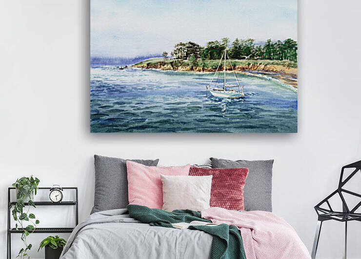 Sailboat At The Seashore by Irina Sztukowski