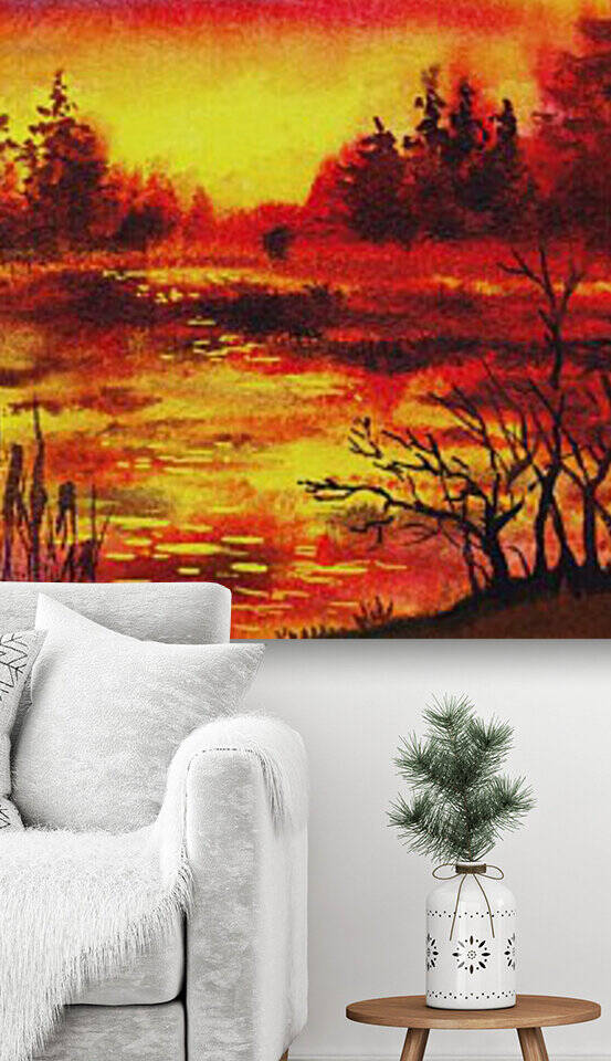 Bright Sunset At The Lake by Irina Sztukowski