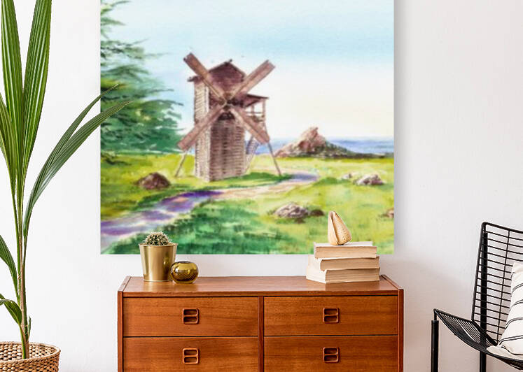 Landscapes Of California Fort Ross Windmill by Irina Sztukowski