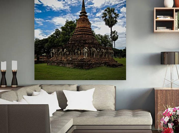 Sukhothai elephants by Dan Edel