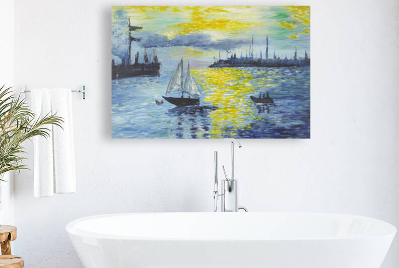 Sunrise on Harbor. by Martine Harris