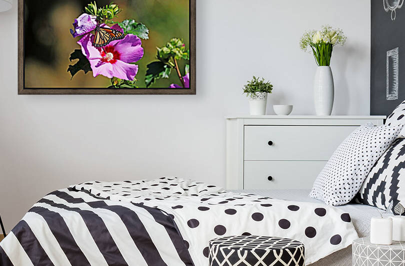 Monarch And Rose Of Sharon by Deb Oppermann