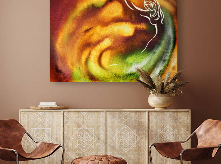 Gorgeous Dance Of Autumn Vortex Abstract Watercolor  by Irina Sztukowski