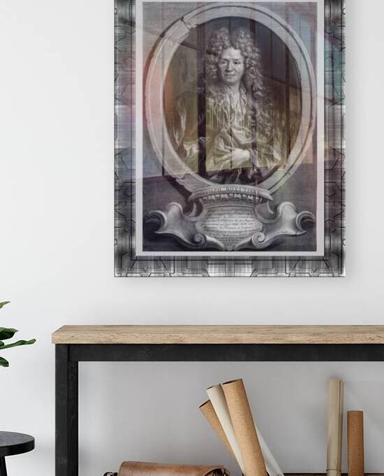 Joseph Roettiers by French Engraver Cornelis Vermeulen Fine Art Old Masters Reproduction by xzendor7