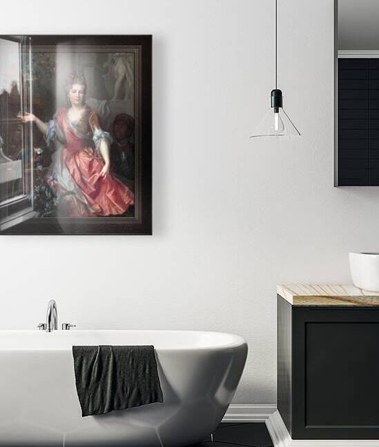 Portrait of a Woman and an Enslaved Servant by Nicolas De Largillerre Fine Art Old Masters Reproduction by xzendor7