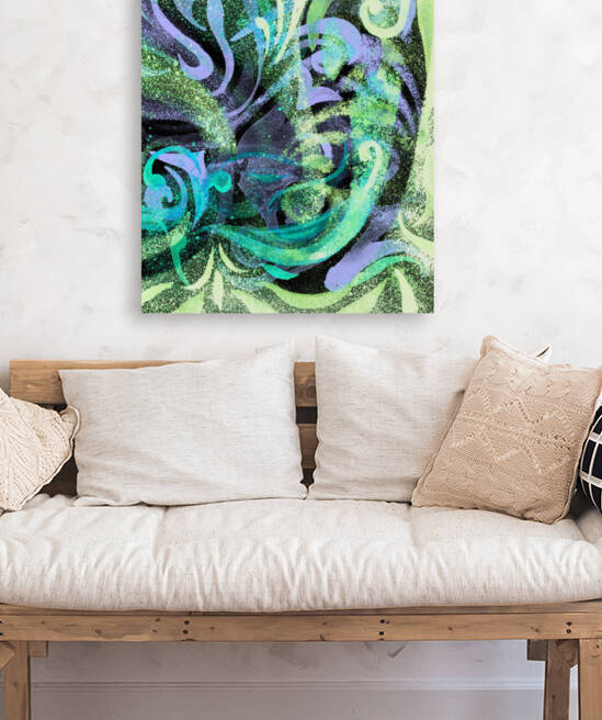 Abstract Butterfly Wings And Watercolor Curves by Irina Sztukowski