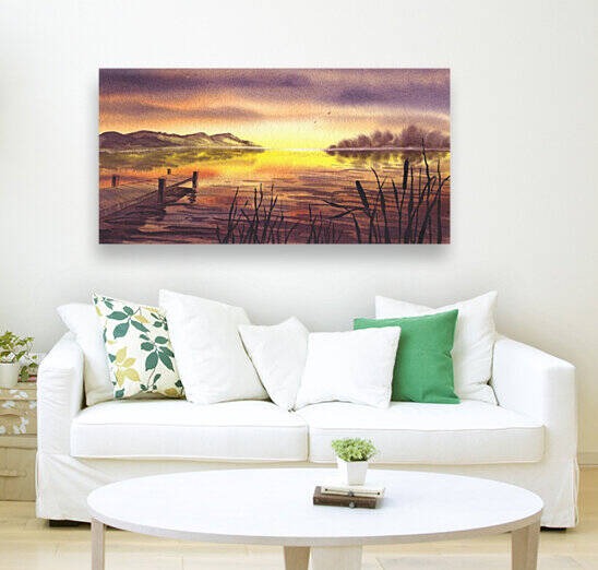 Peaceful Sunset At The Lake by Irina Sztukowski