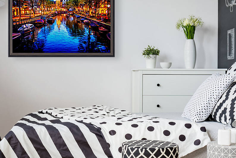 DR Mustain: Amsterdam at Dusk - Abstract Realism - Netherlands HD 300ppi by Stock Photography