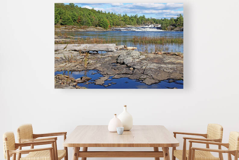 Moon River At The Falls by Deb Oppermann