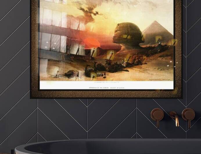 Approach of the Simoom Lithograph by Louis Haghe Old Masters Classical Fine Art Reproduction by xzendor7