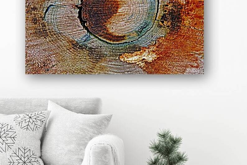 Colorful Cut Tree Log by Deb Oppermann