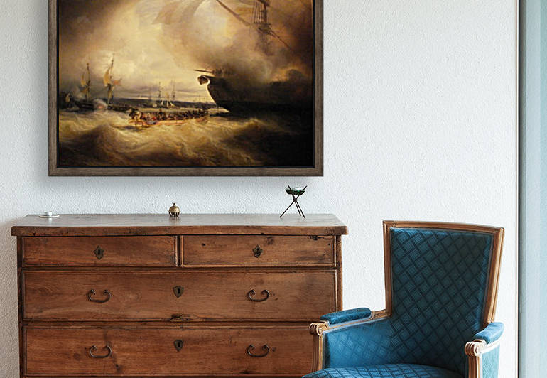 Louis-Philippe et sa famille dans la rade de Cherbourg, le 3 septembre 1833 by Jean Antoine Theodore de Gudin