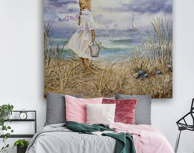 Art Collectors Favorite Girl And Ocean Painting  by Irina Sztukowski