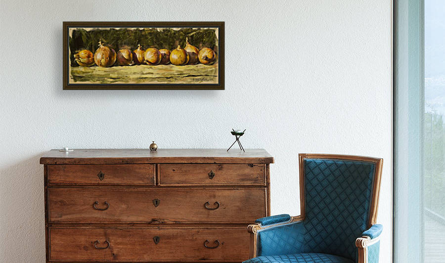 Kitchen Still Life with golden bow by kropovinskiy