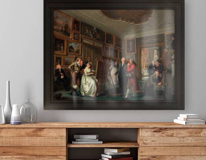 The Art Gallery of Jan Gildemeester Jansz by Adriaan de Lelie Classical Art Old Masters Reproduction by xzendor7