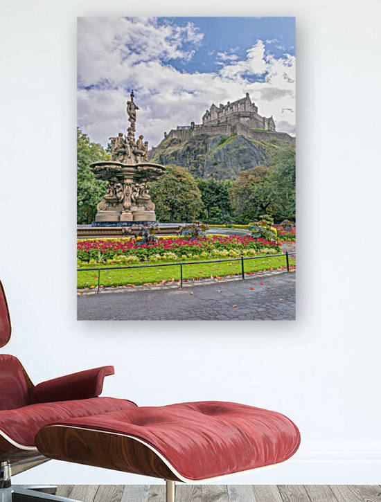 The Ross Fountain and Edinburgh Castle, Scotland by Assaf Frank