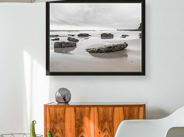 Rocks on a sandy beach by Assaf Frank