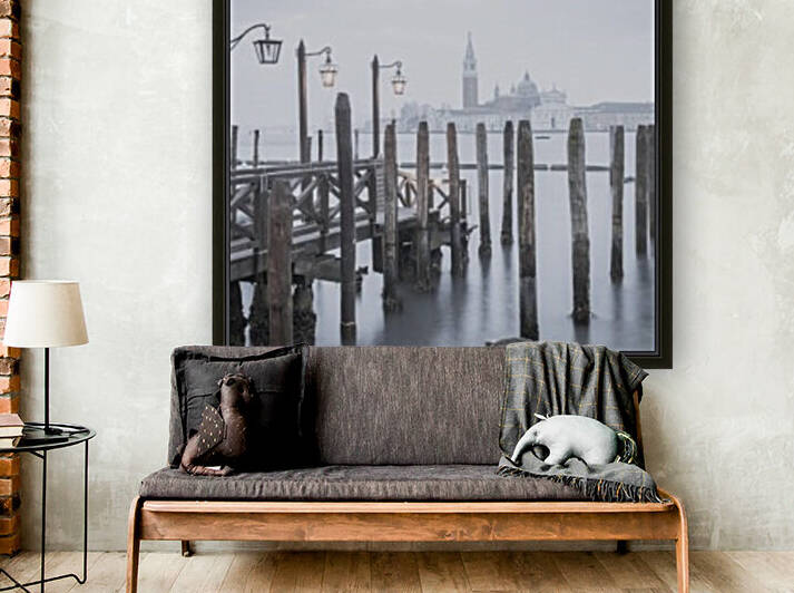 Jetty over Venetian lagoon, Venice, Italy by Assaf Frank