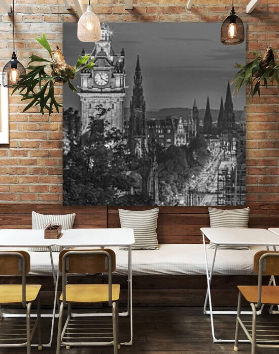 Princess streen and the Balmoral Hotel and night, Edinbrugh, Scotland by Assaf Frank