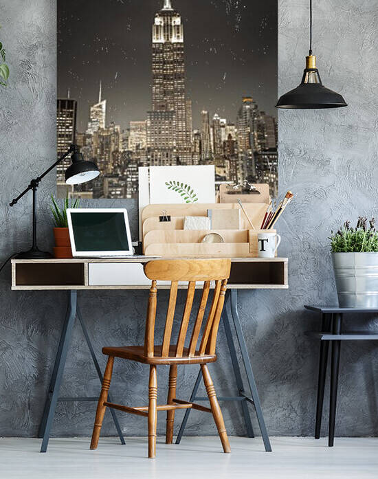 Empire State Building with New York City Manhattan skyline with skyscrapers by Assaf Frank