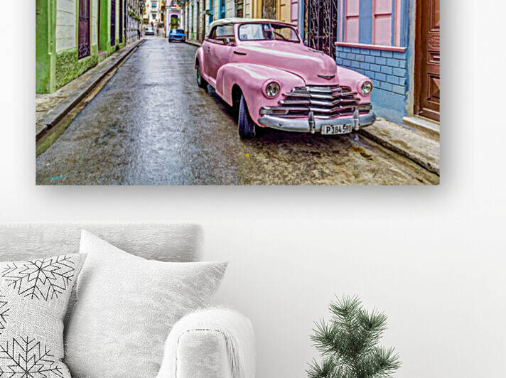 Vintage car on street of Havana, Cuba by Assaf Frank