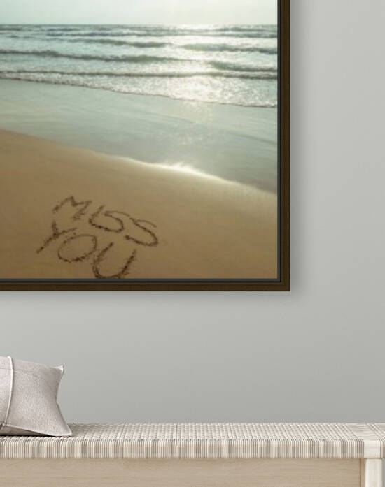 Miss You written on the beach by Assaf Frank